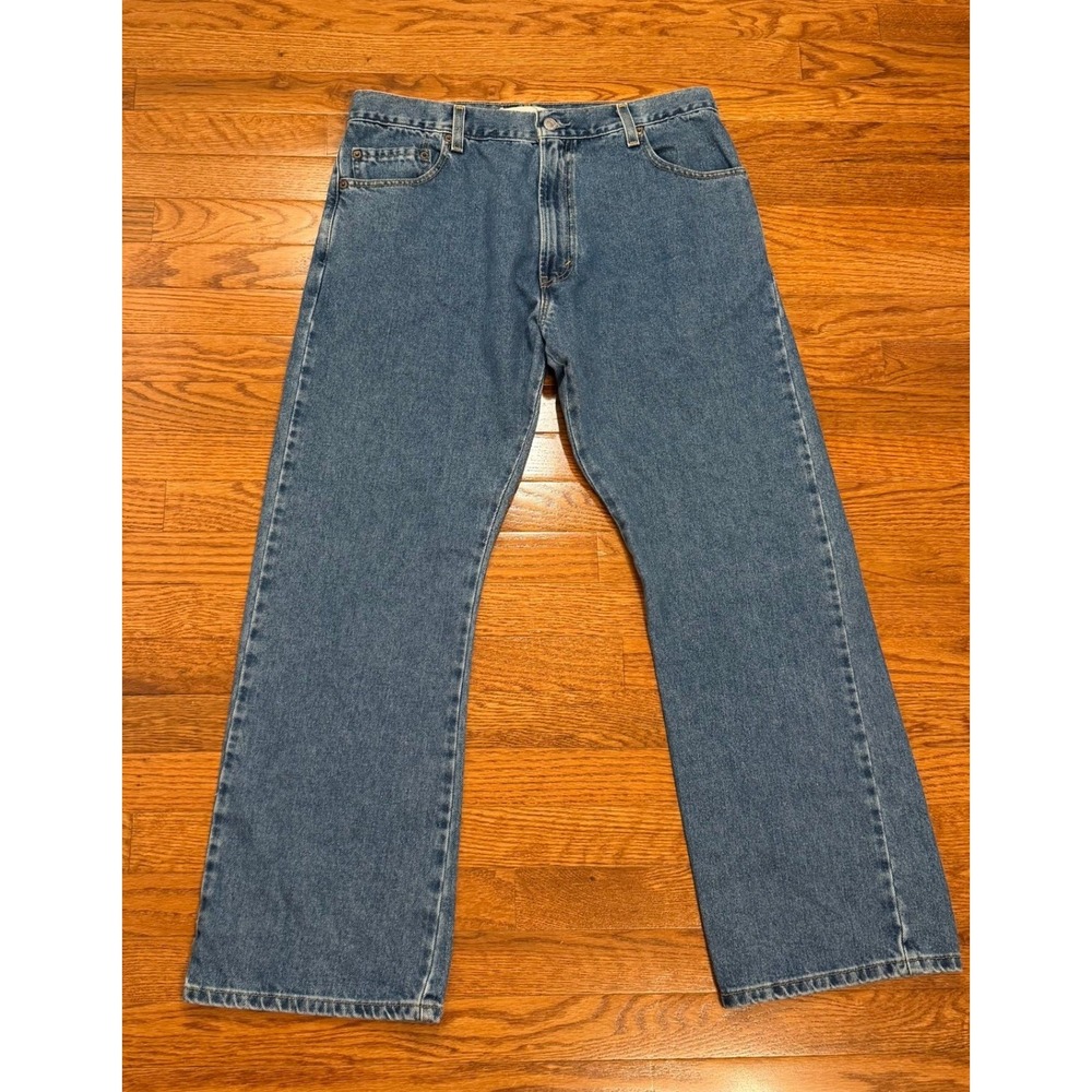 Vintage Levi's 517 Mens Boot Cut Jeans Actual Mens 35x30 Blue Denim Y2K Western
